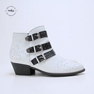 Mari A. Stellar‎ Studded Triple Buckles Booties